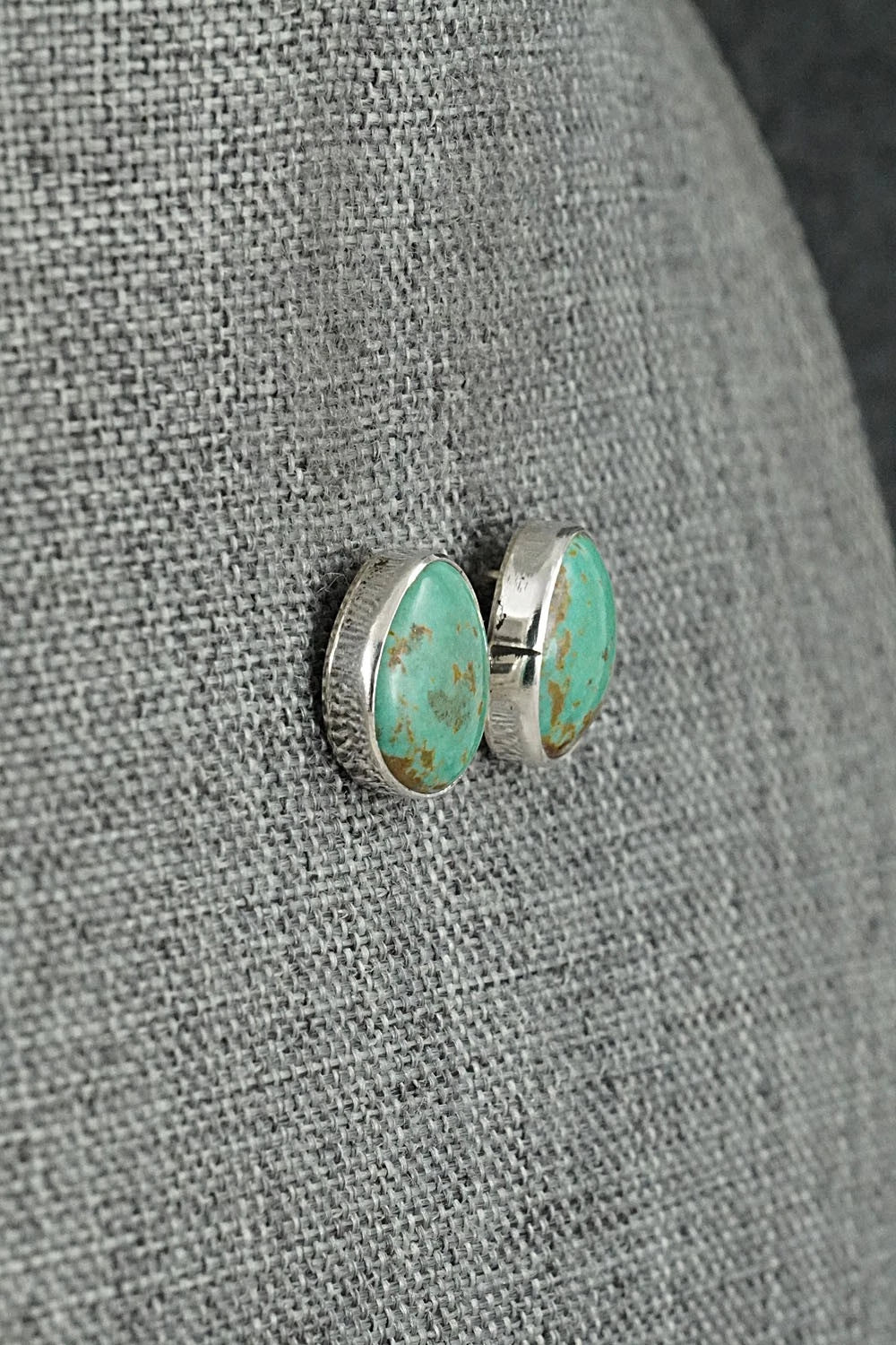 Turquoise & Sterling Silver Earrings - Rosemary Saunders