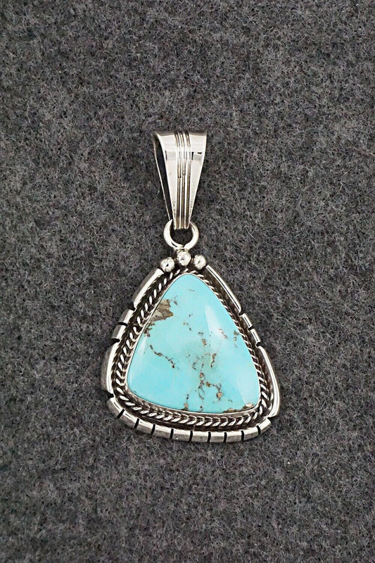 Turquoise & Sterling Silver Pendant - Samuel Yellowhair