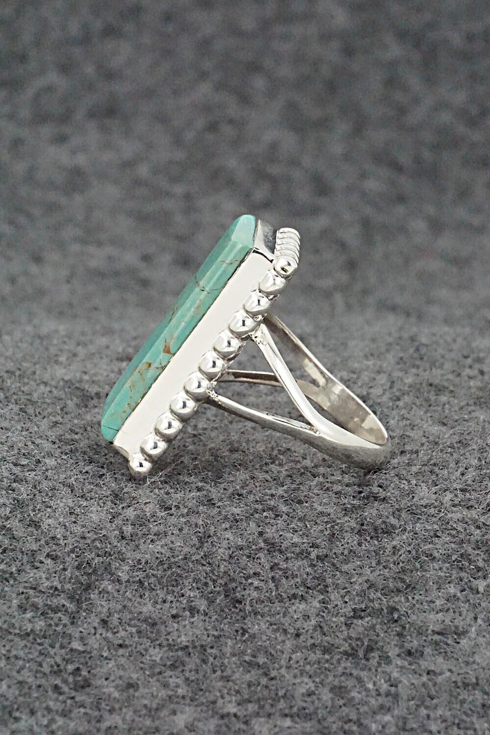 Turquoise & Sterling Silver Ring - Larry Castillo - Size 8