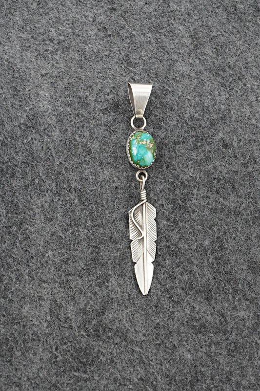Turquoise & Sterling Silver Pendant - Chris Charley