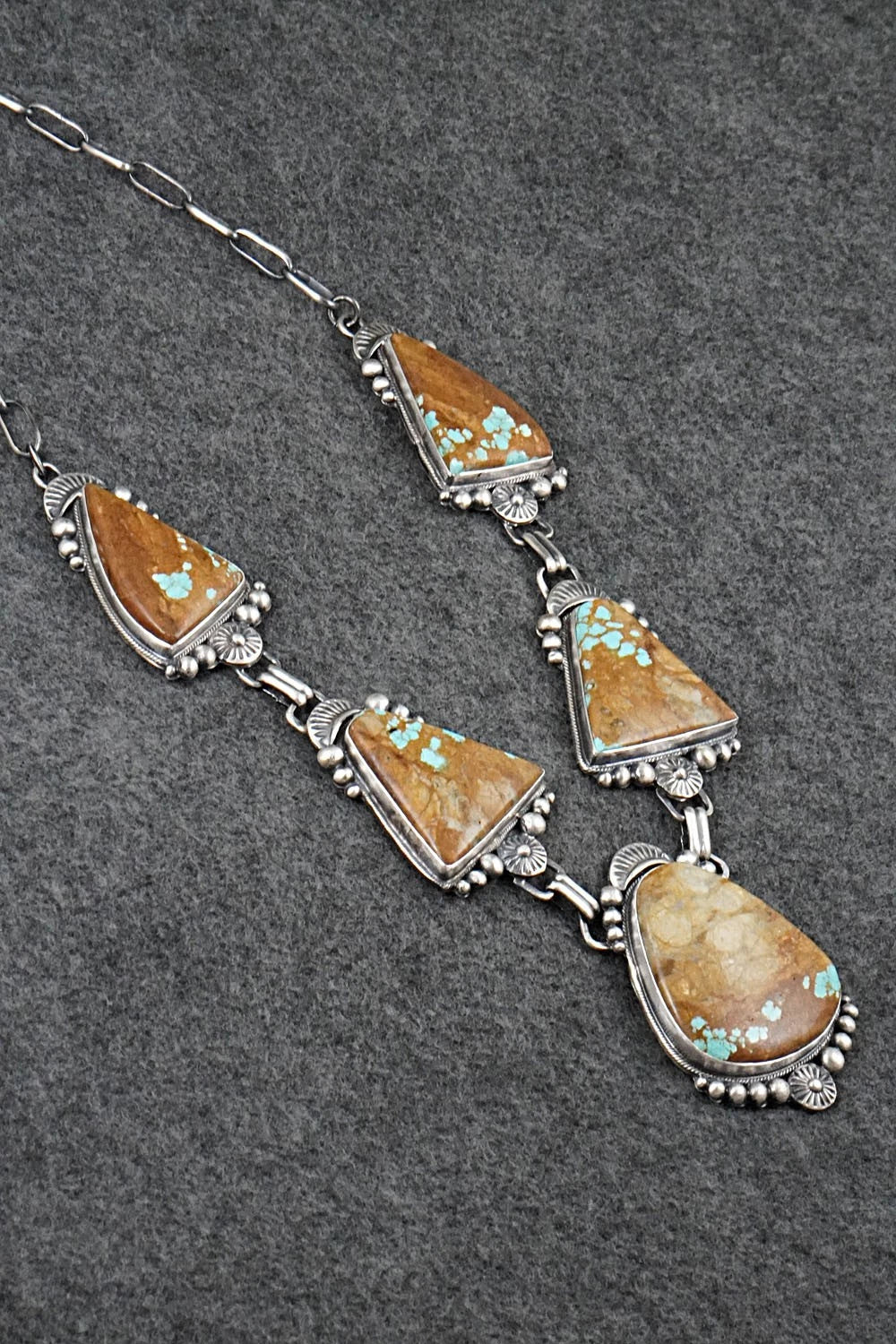 Turquoise & Sterling Silver Necklace and Earrings Set - Bob Becenti