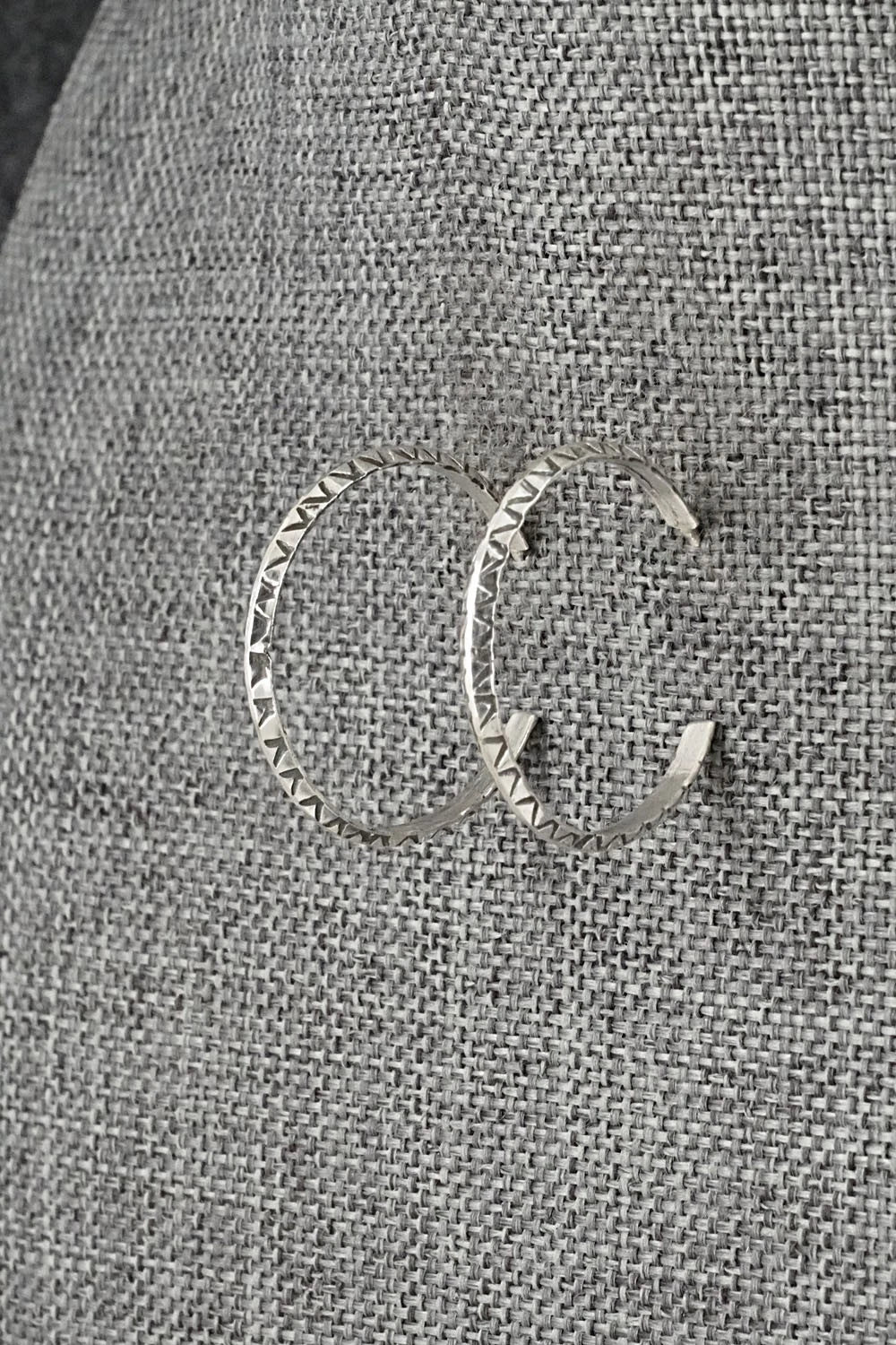 Sterling Silver Hoop Earrings - Elaine Tahe