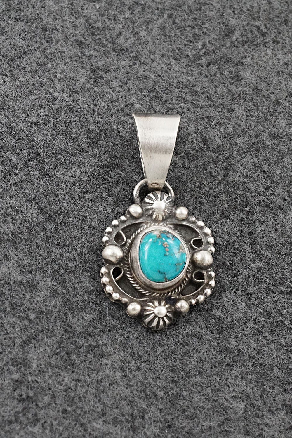 Turquoise & Sterling Silver Pendant - Kathleen Livingston