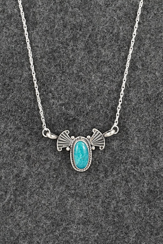 Turquoise & Sterling Silver Necklace - Verley Betone