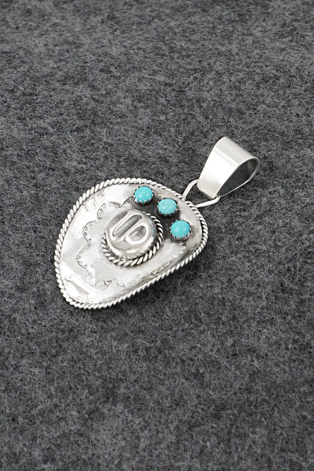 Turquoise & Sterling Silver Pendant - Davey Morgan