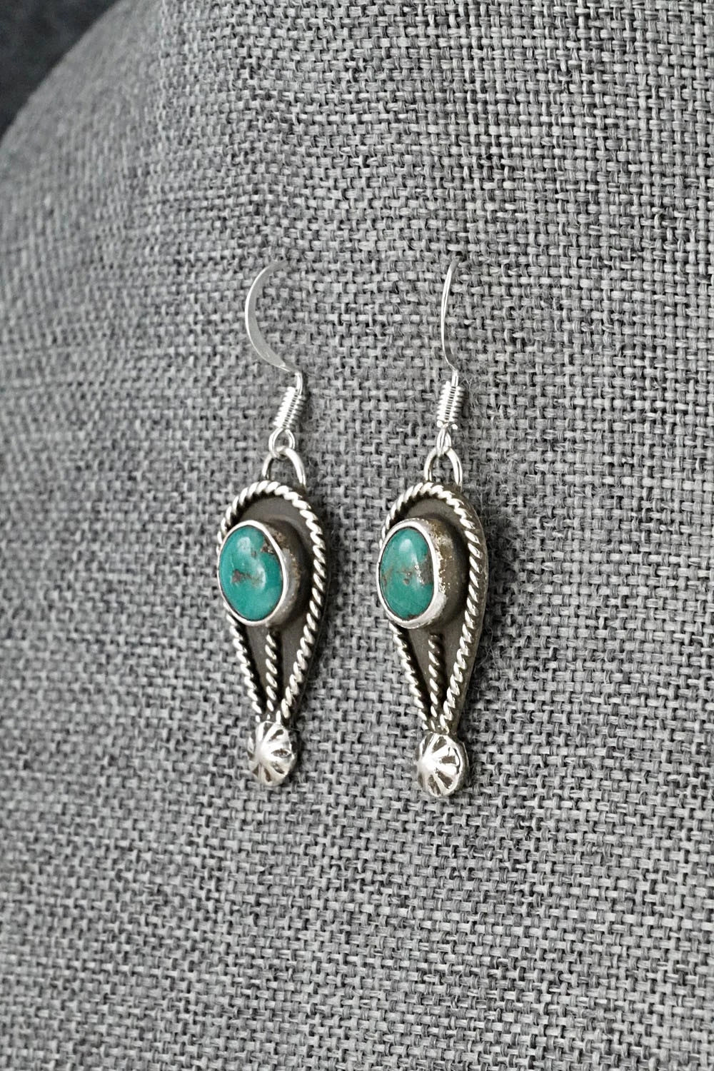 Turquoise & Sterling Silver Squash Blossom Set - Priscilla Reeder
