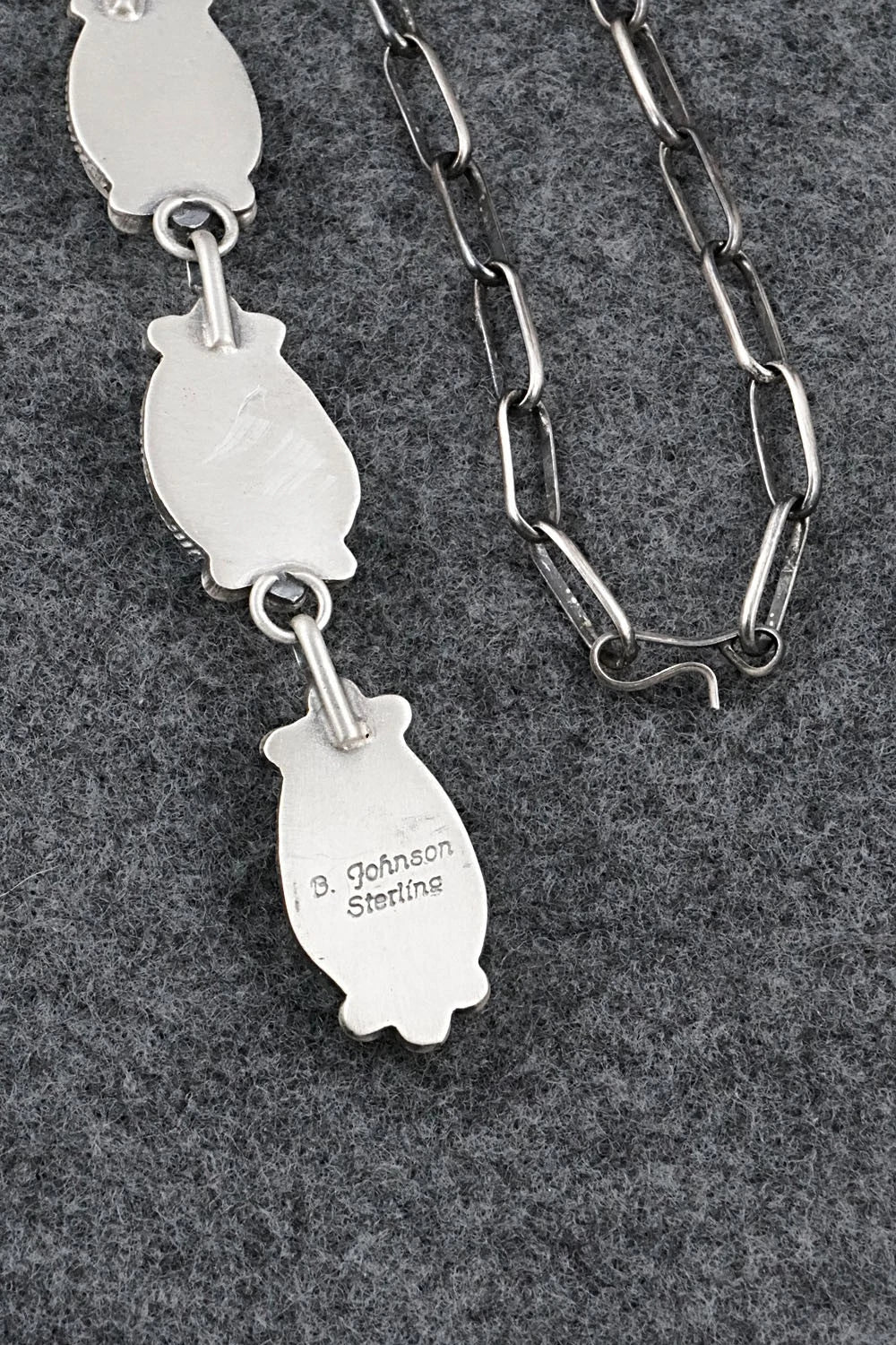 Turquoise & Sterling Silver Necklace - Bobby Johnson