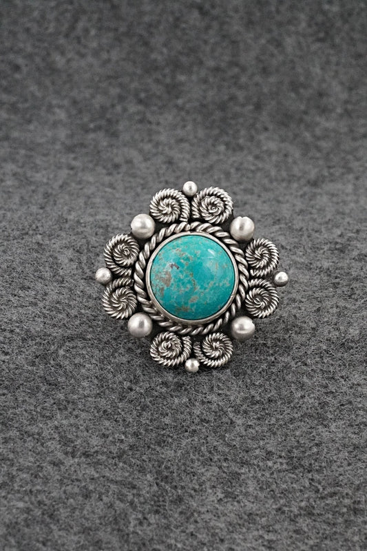 Turquoise & Sterling Silver Ring - Michael Calladitto - Size 7