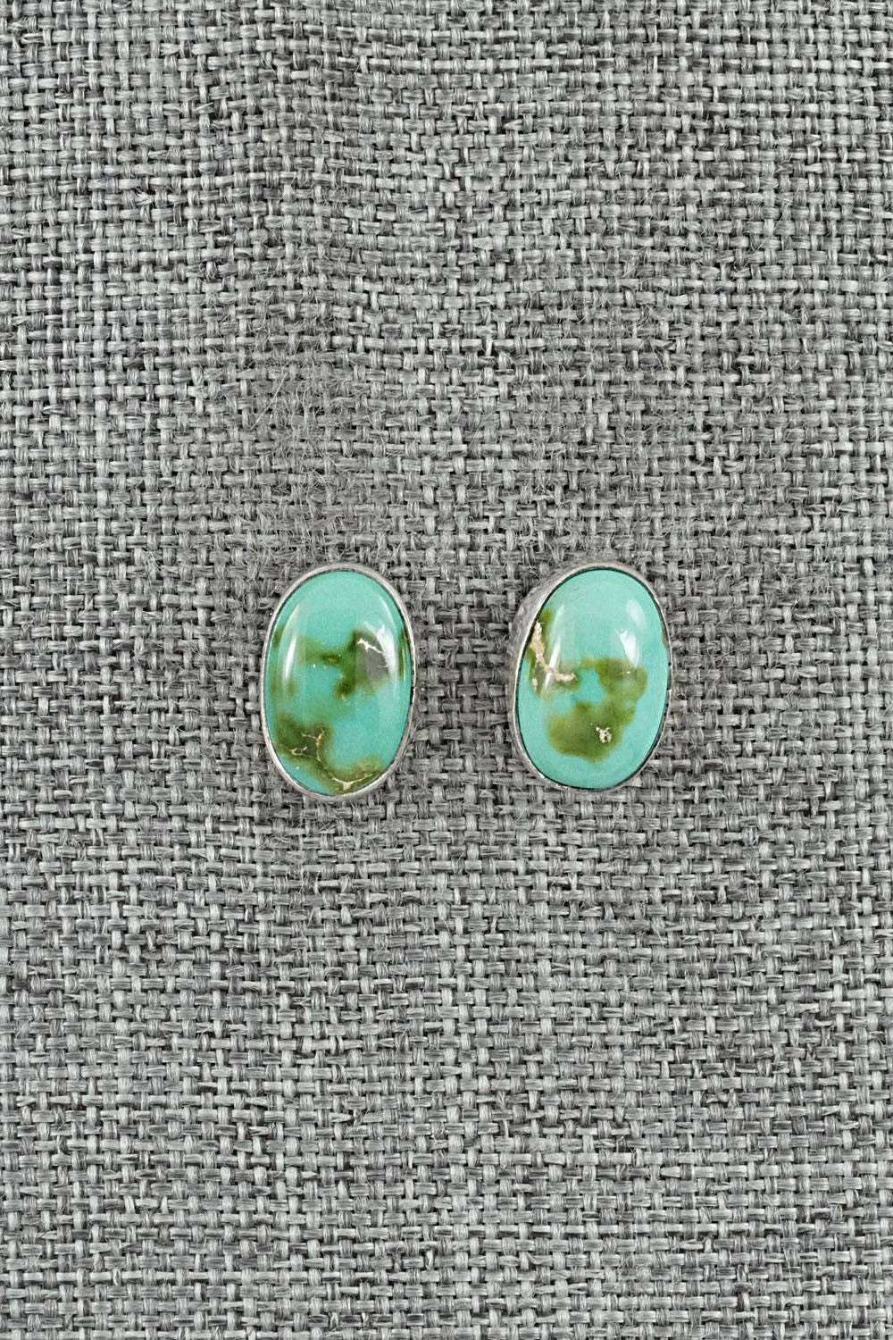 Turquoise & Sterling Silver Earrings - Eugene Gruber