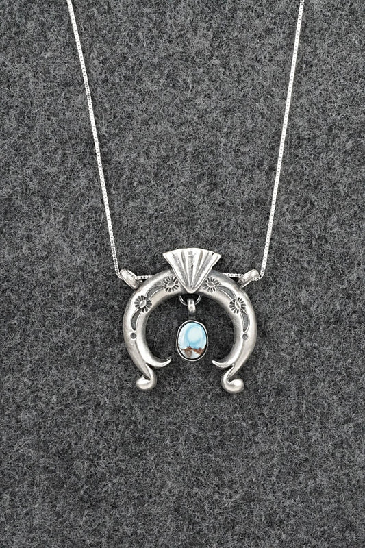 Turquoise & Sterling Silver Necklace - Gary Shorty