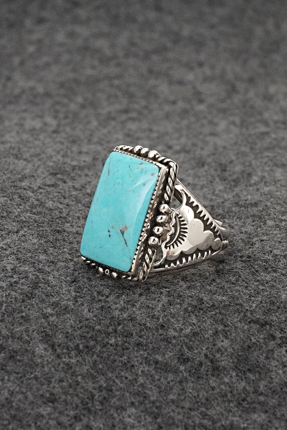 Turquoise & Sterling Silver Ring - Gregg Yazzie - Size 8