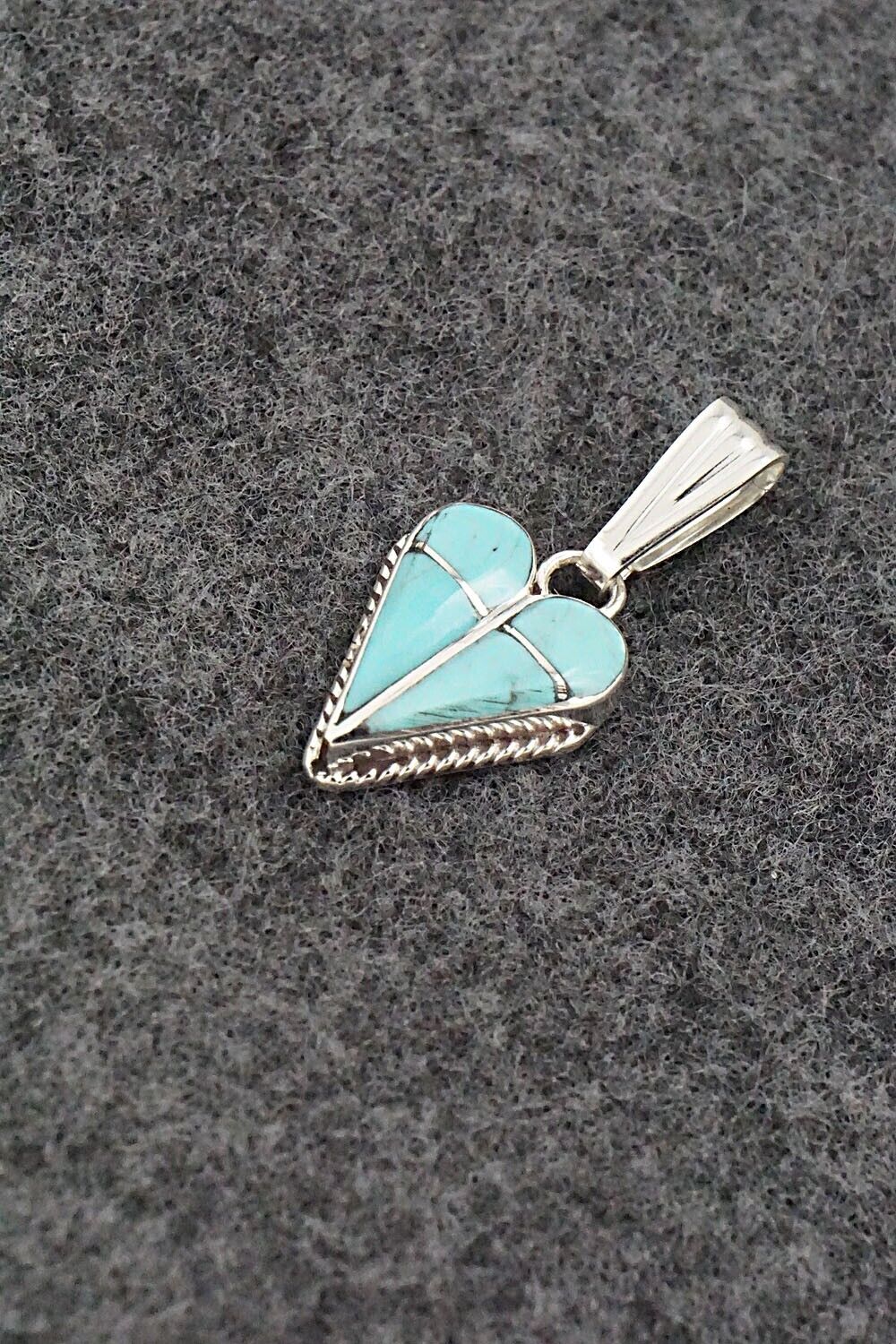 Turquoise & Sterling Silver Pendant - Velda Nastacio
