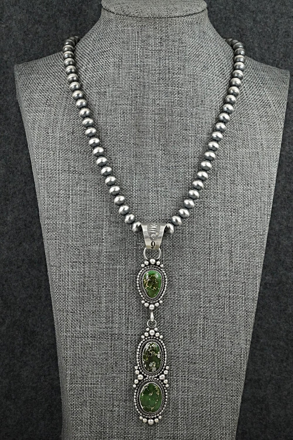 Turquoise & Sterling Silver Necklace - Tom Lewis