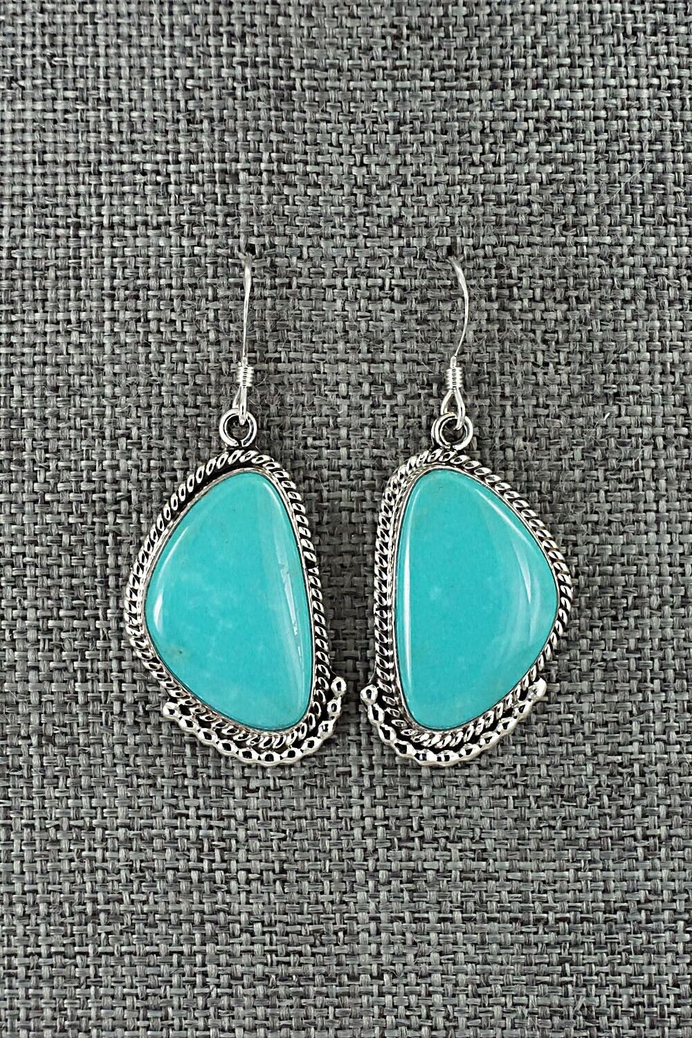 Turquoise & Sterling Silver Earrings - Verley Betone