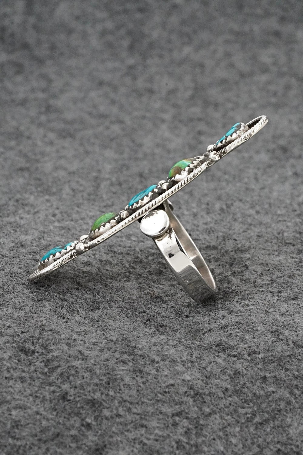 Turquoise & Sterling Silver Ring - Priscilla Reeder - Size 9