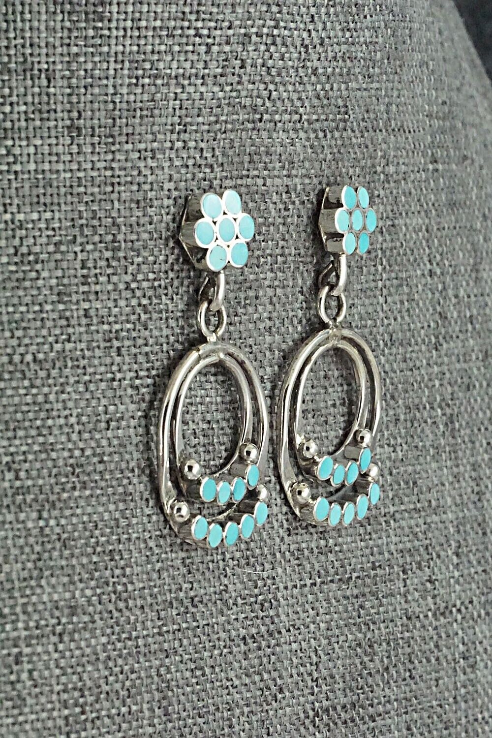 Turquoise & Sterling Silver Earrings - Michelle Peina