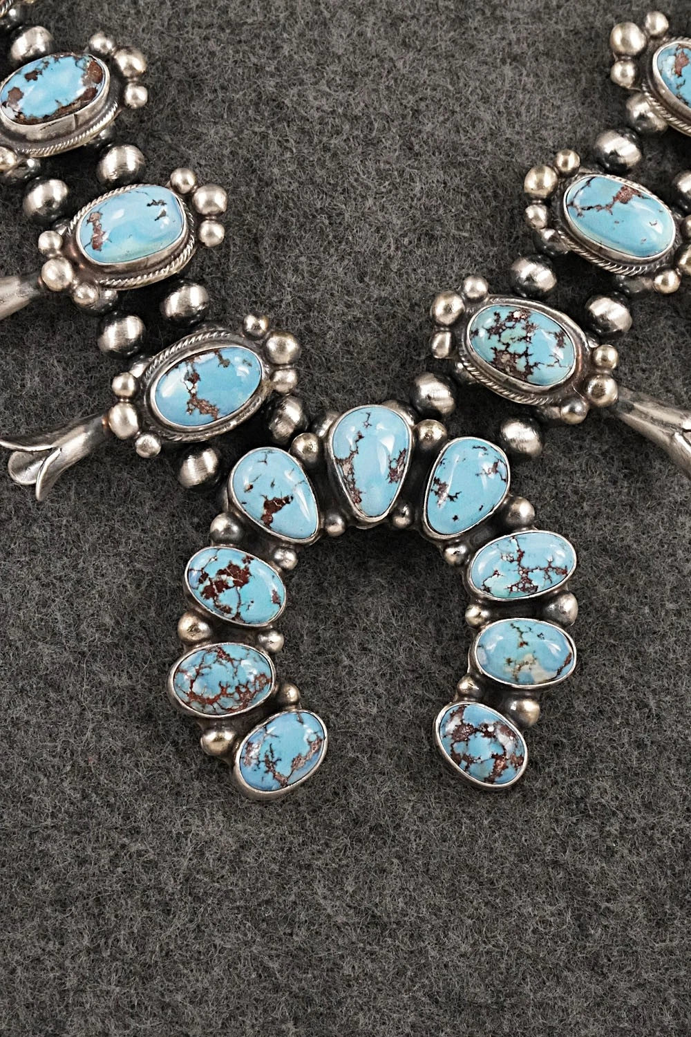Turquoise & Sterling Silver Squash Blossom Set - Kathleen Livingston