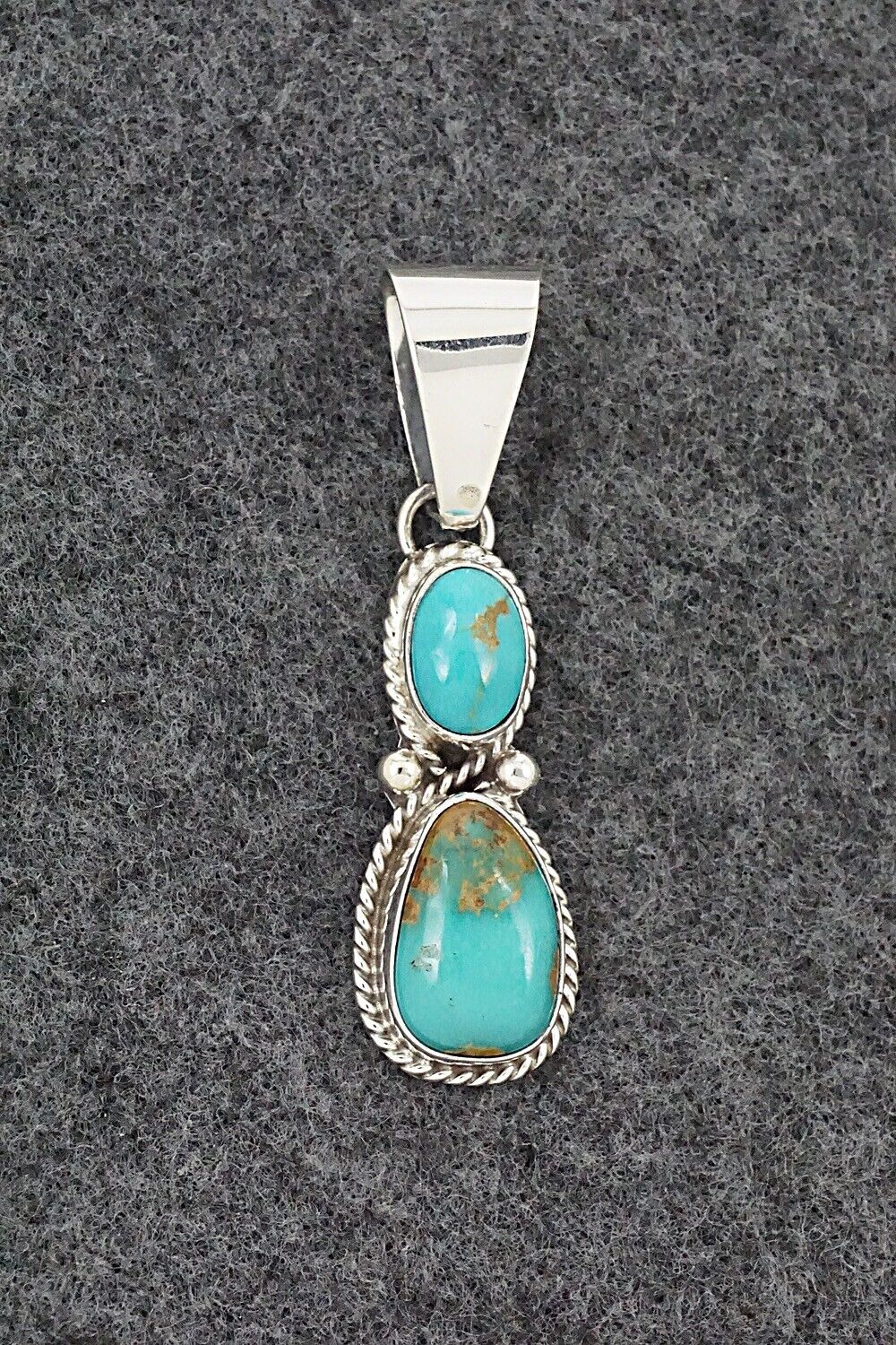 Turquoise & Sterling Silver Pendant - Kathleen Livingston