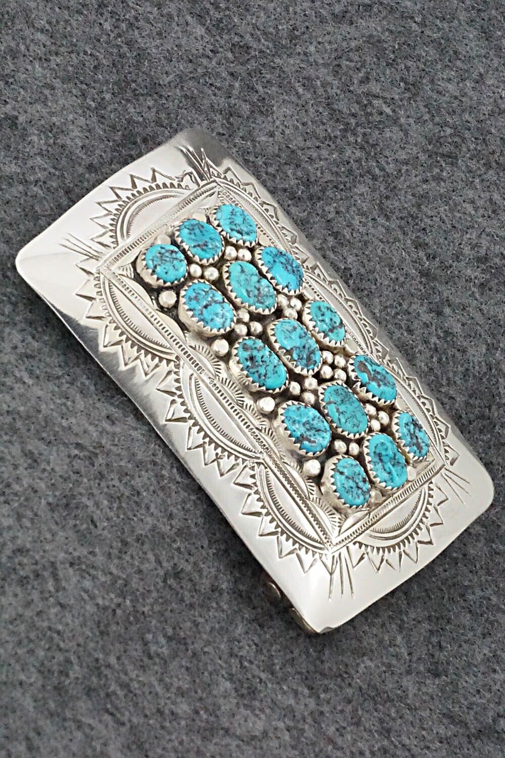Turquoise & Sterling Silver Belt Buckle - David Segar