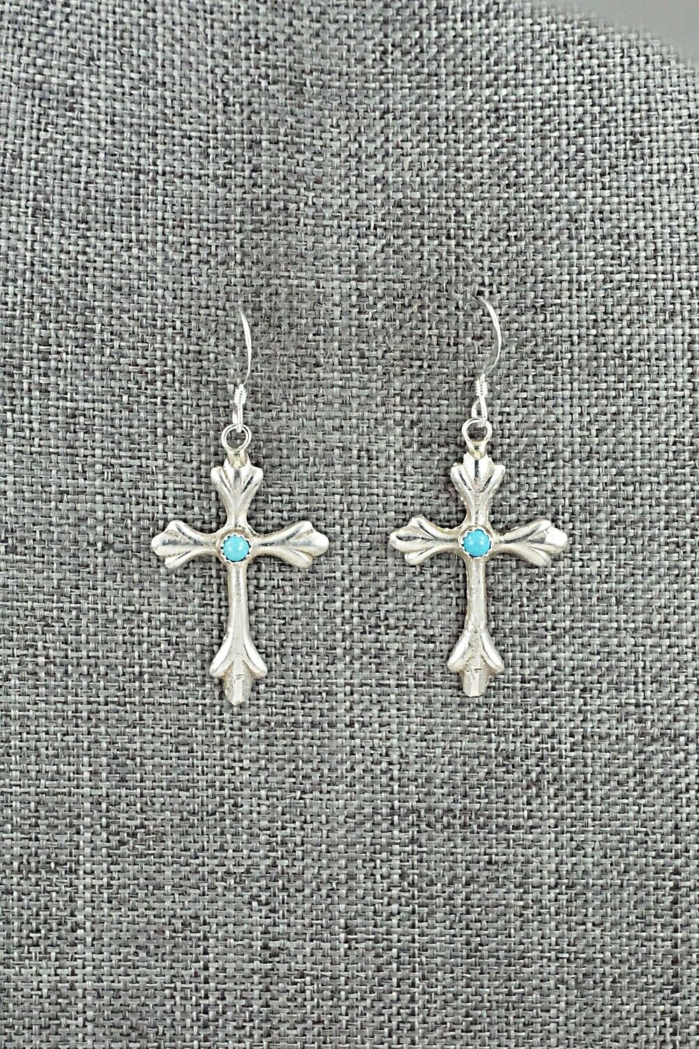 Turquoise & Sterling Silver Earrings - Sheridan Bitsie