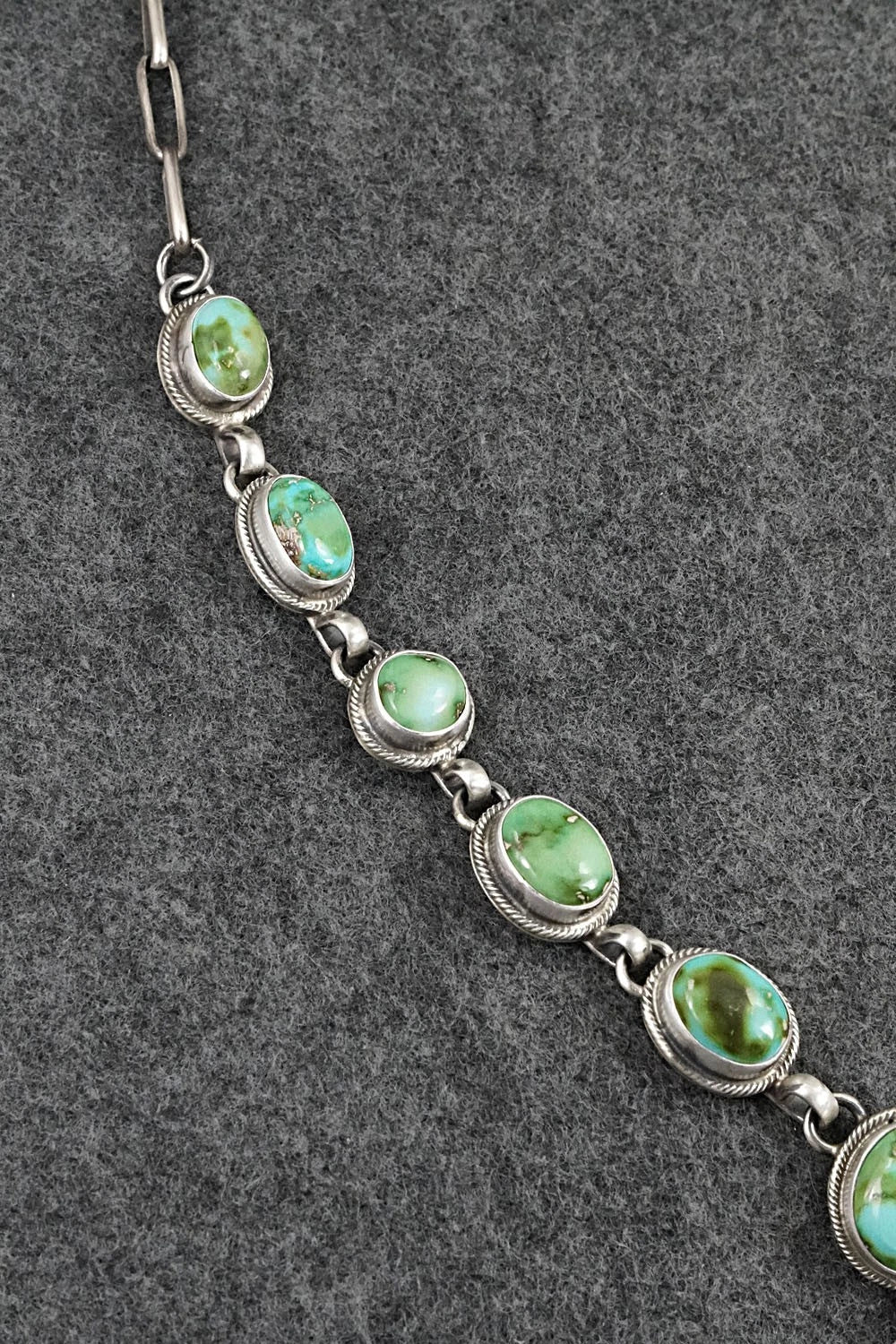 Turquoise & Sterling Silver Necklace and Earrings Set - Kathleen Livingston