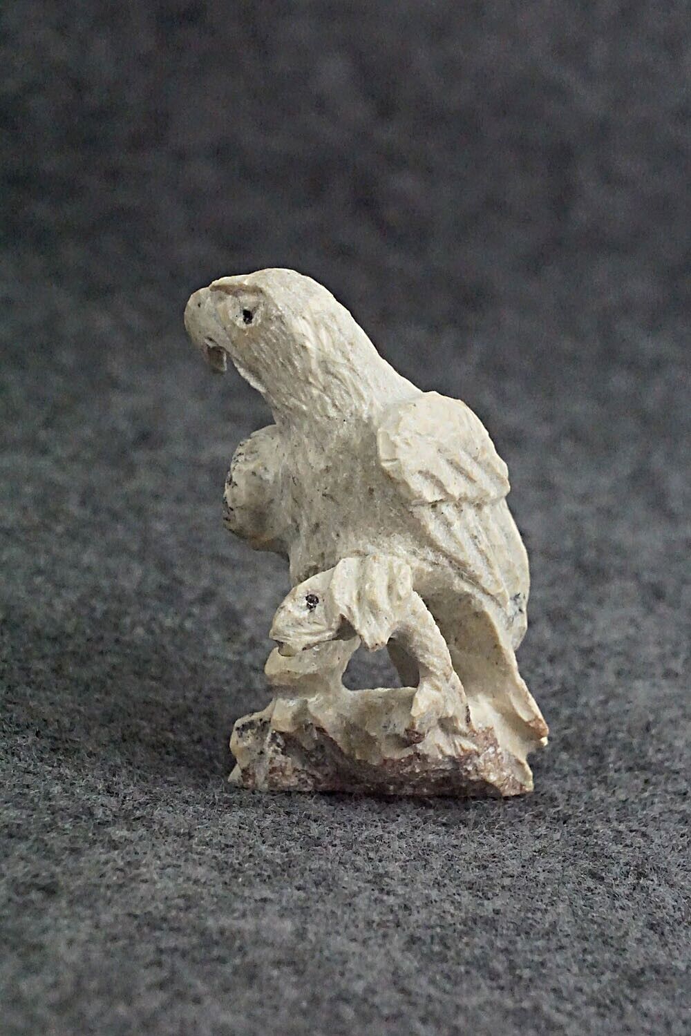 Eagle with Fish Zuni Fetish Carving - Lewis Malie