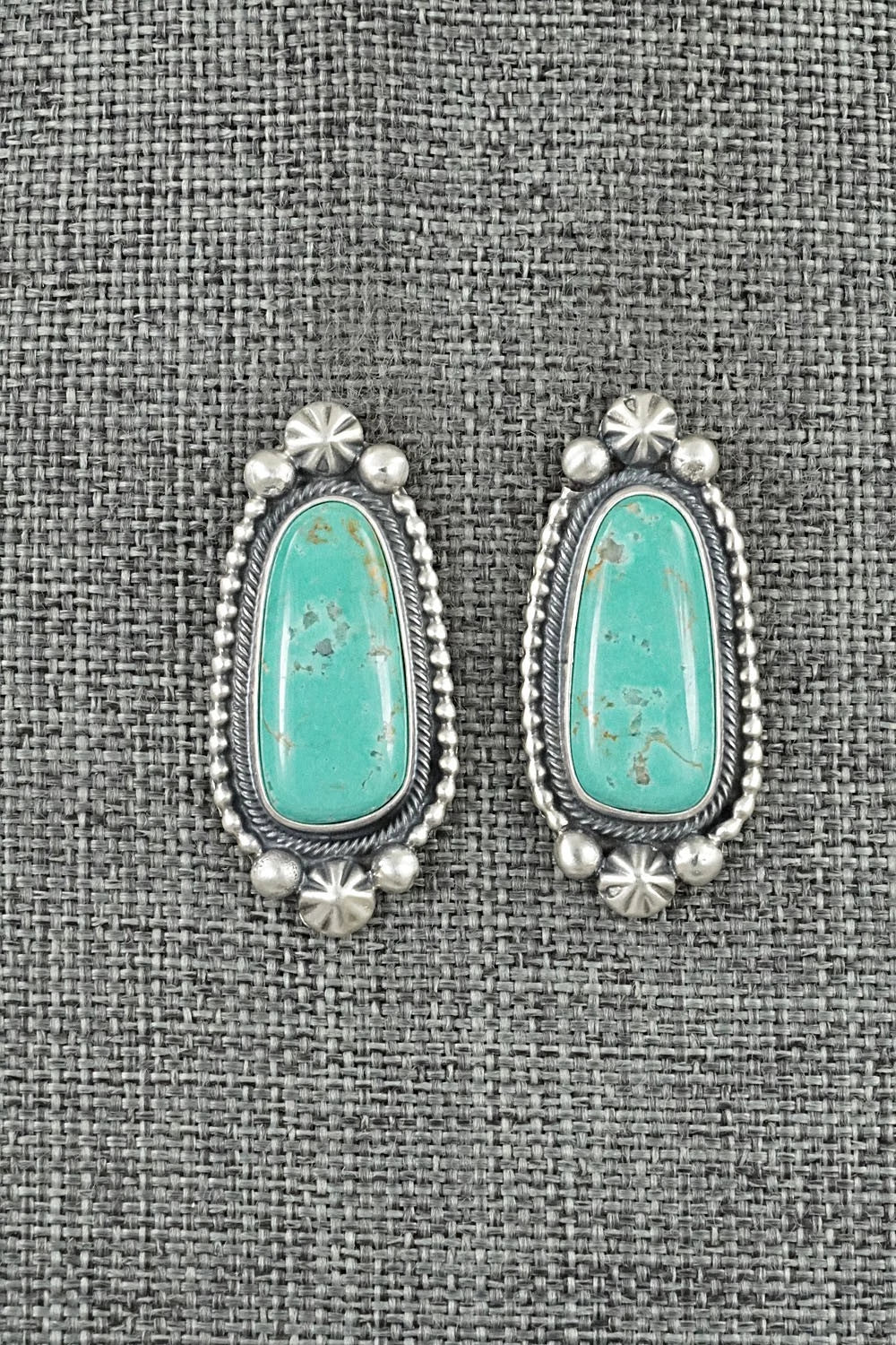 Turquoise & Sterling Silver Earrings - Darrin Livingston