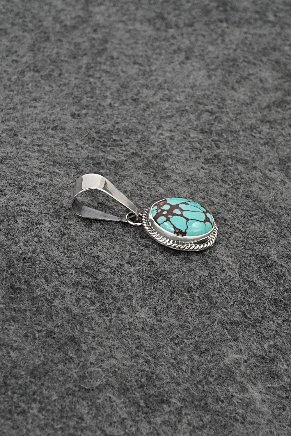 Turquoise & Sterling Silver Pendant - Eugene Gruber