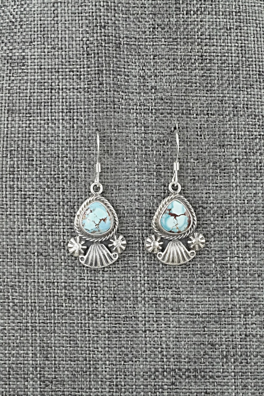 Turquoise & Sterling Silver Earrings - Verley Betone