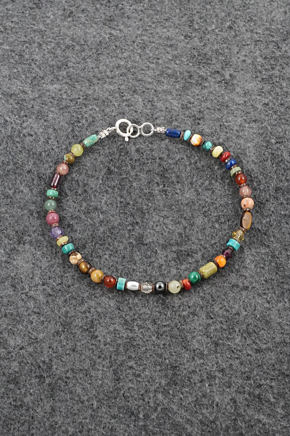 Multi-Stone & Sterling Silver Bracelet - Helen Tsosie