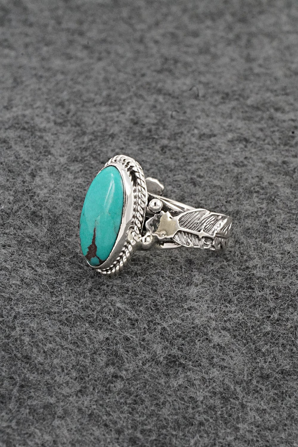Turquoise & Sterling Silver Ring - Annette Chiquito - Size 8