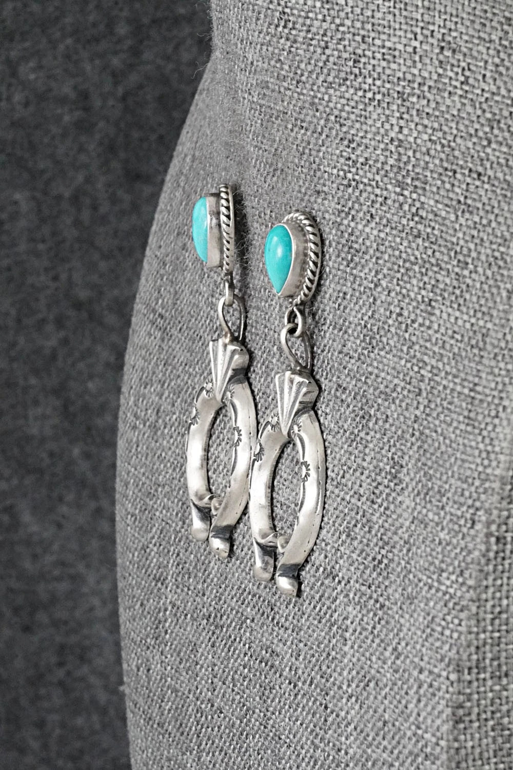 Turquoise & Sterling Silver Earrings - Sharon McCarthy