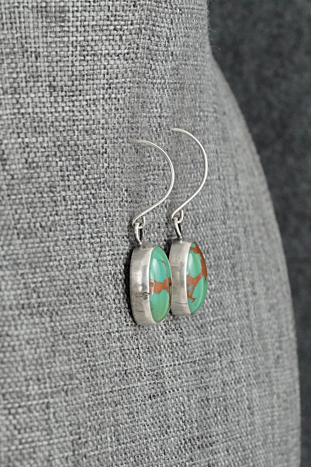 Turquoise & Sterling Silver Earrings - Rosemary Saunders