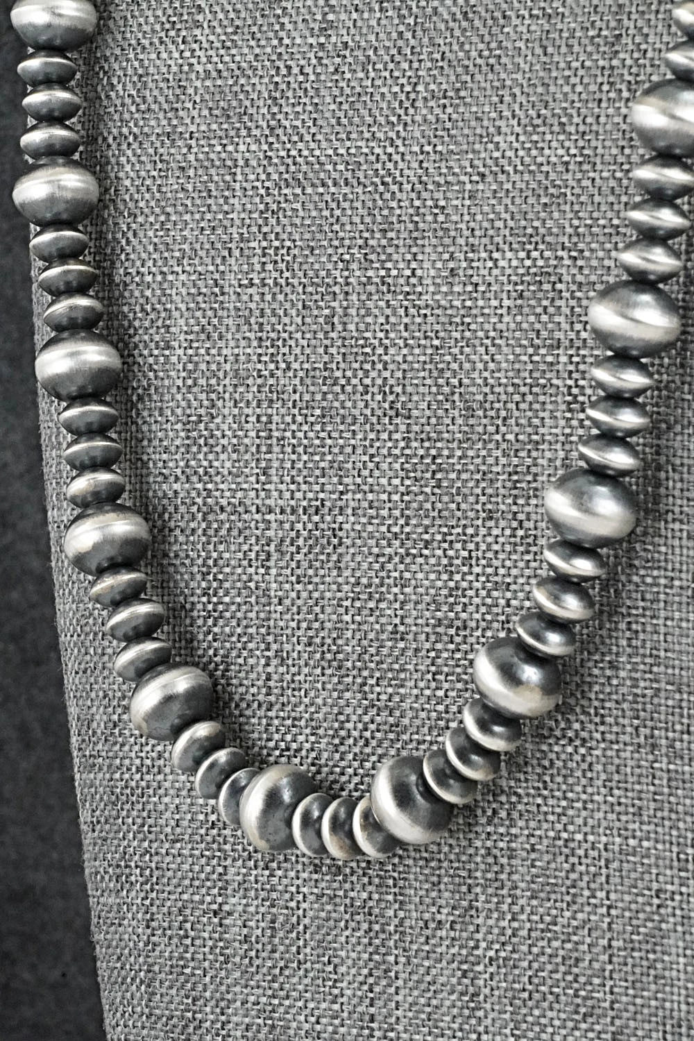 Sterling Silver Navajo Pearl Necklace 26" - Crystal Haley