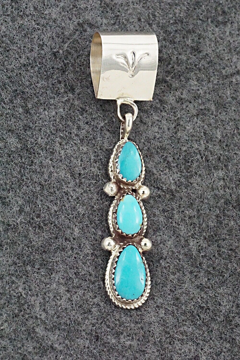 Turquoise & Sterling Silver Pendant - Ernest Hawthorne