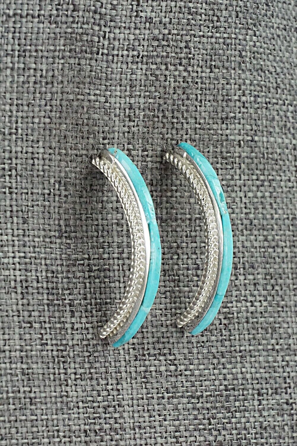 Turquoise & Sterling Silver Earrings - Alan Barney