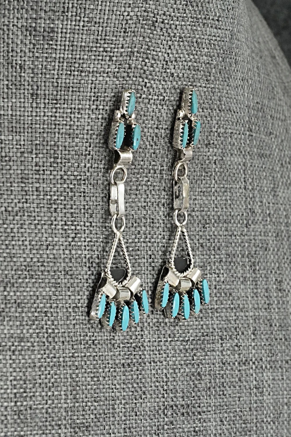 Turquoise & Sterling Silver Necklace Set - Evonne Hustito
