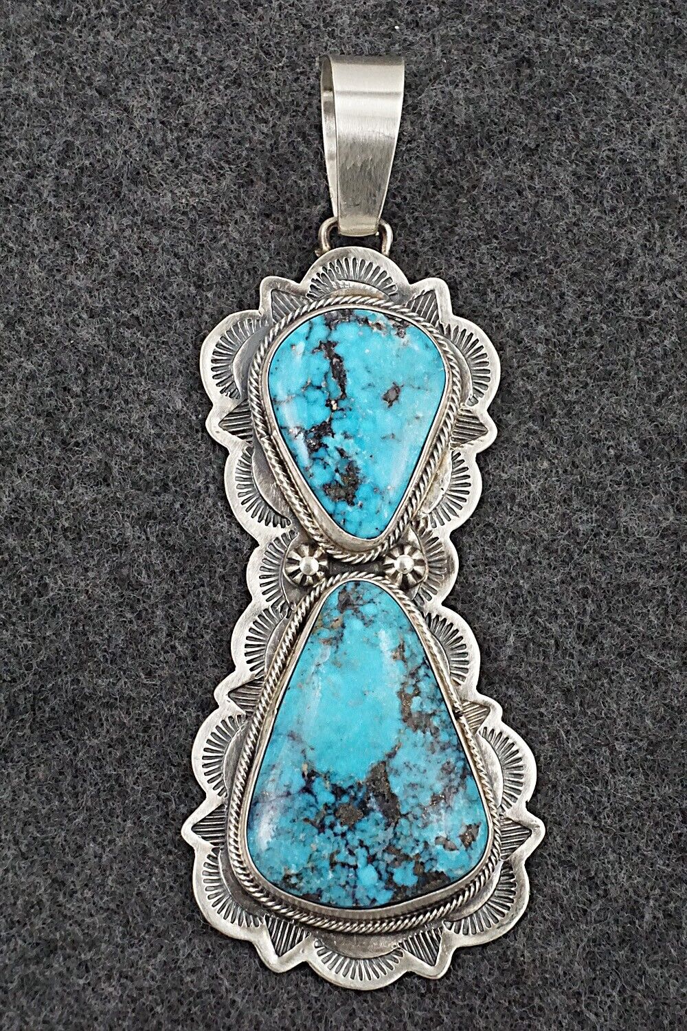 Turquoise & Sterling Silver Pendant - Bobby Johnson