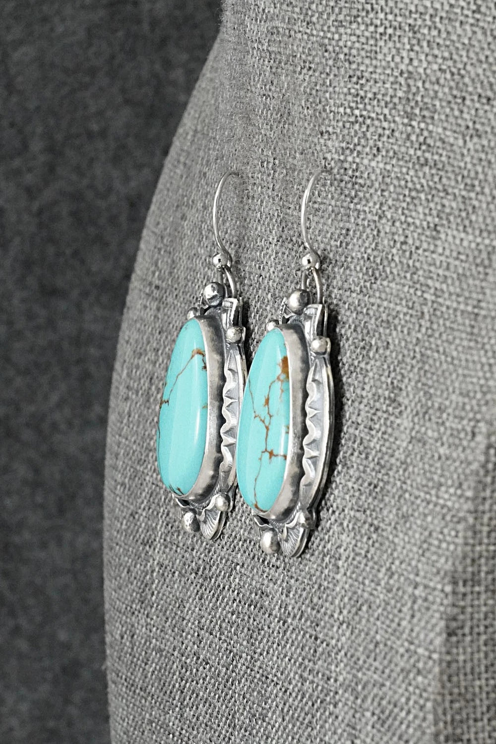 Turquoise & Sterling Silver Earrings - Jackson Hoskie