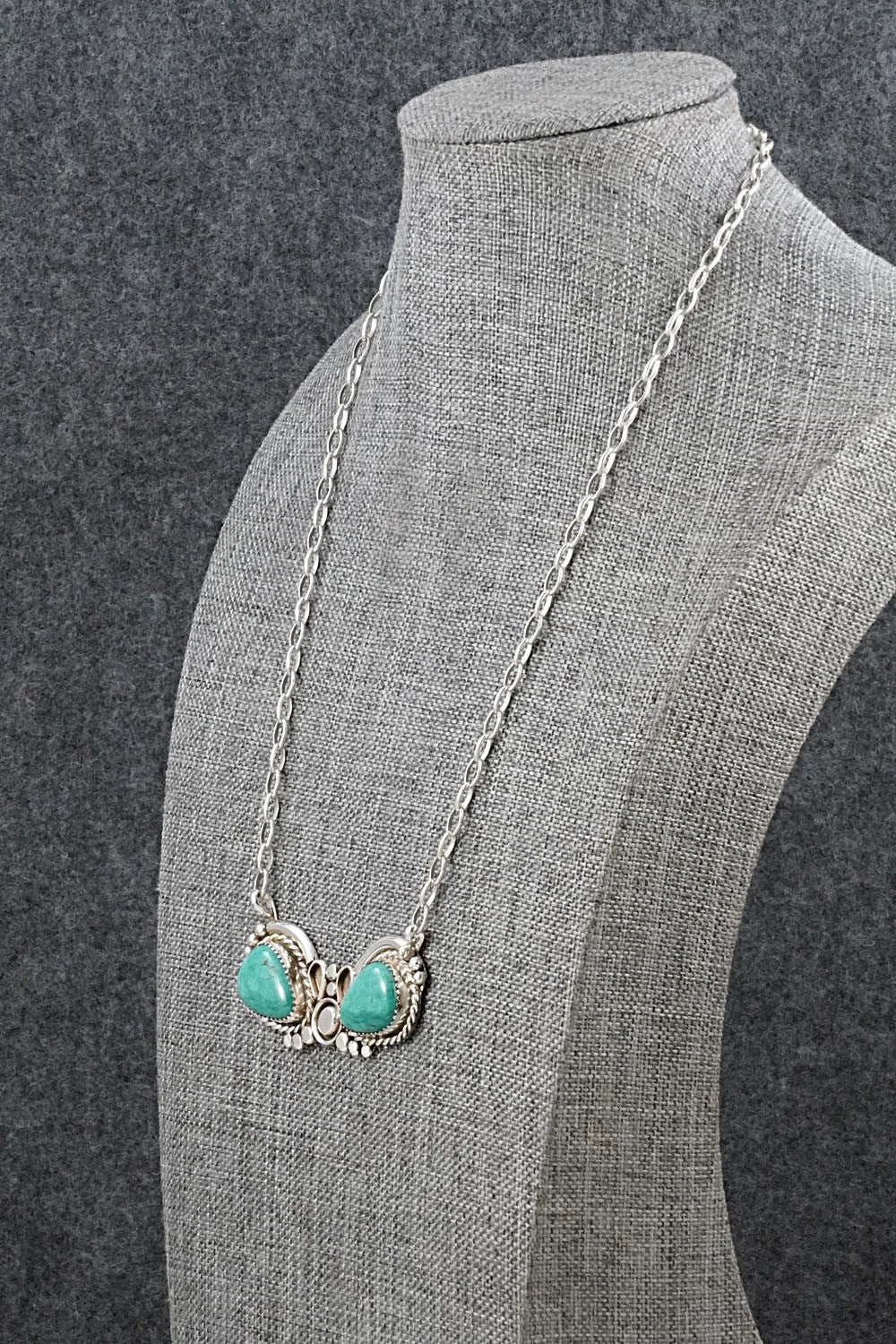 Turquoise & Sterling Silver Necklace - Phil Nez