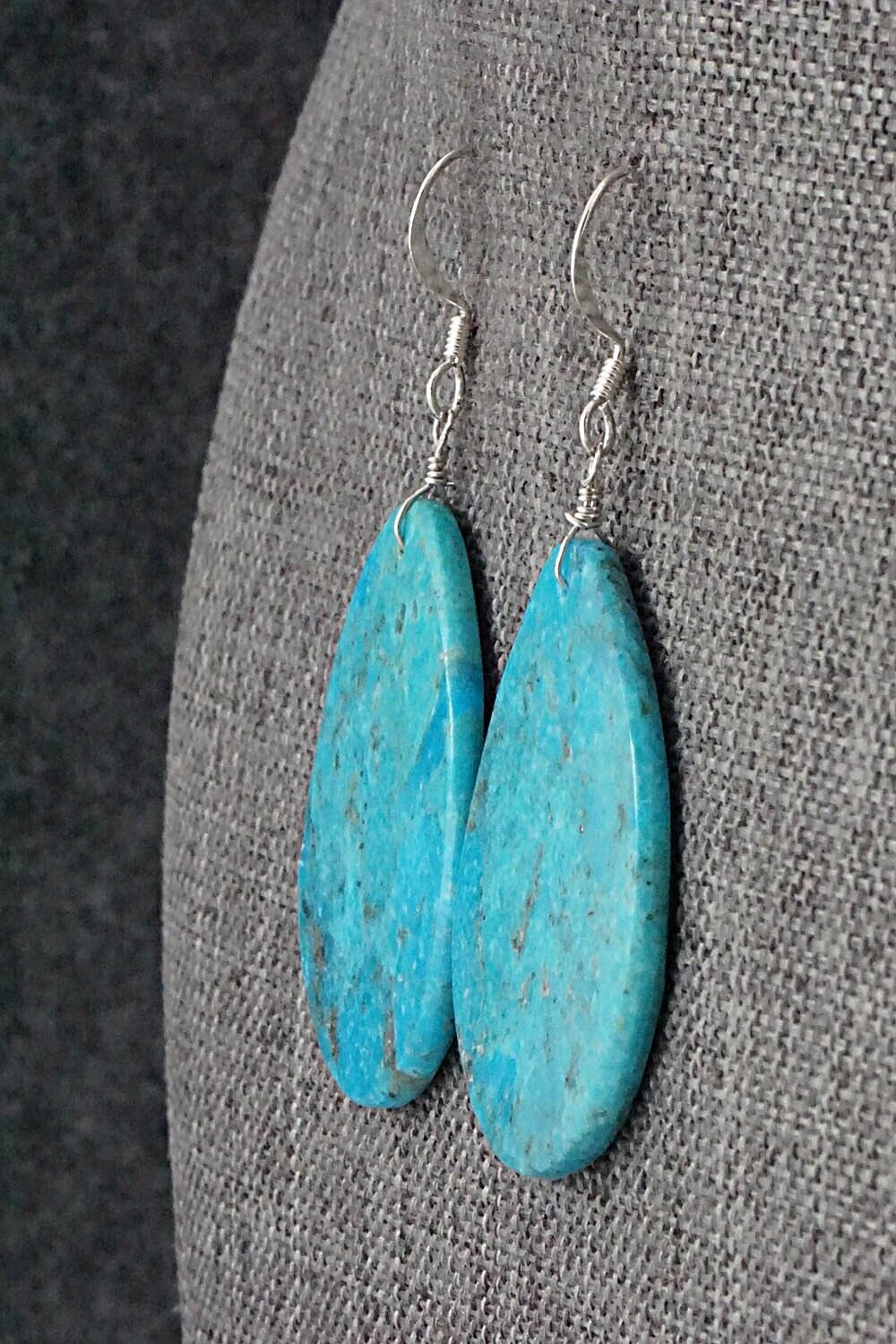 Turquoise & Sterling Silver Earrings - Lupe Lovato