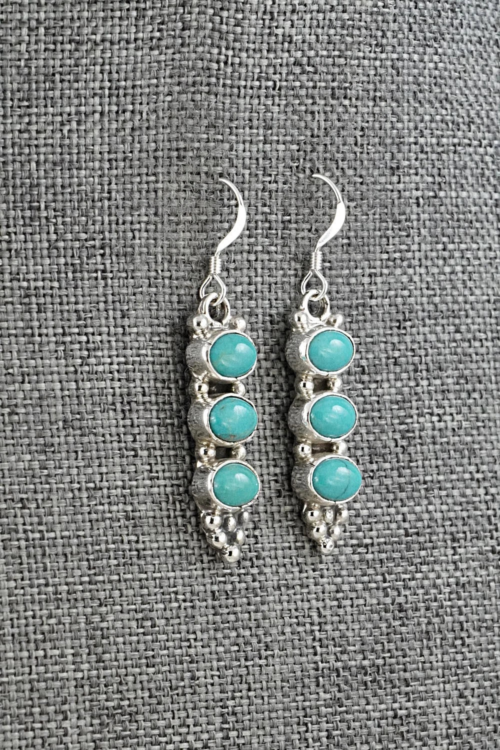 Turquoise & Sterling Silver Earrings - Gary Shorty
