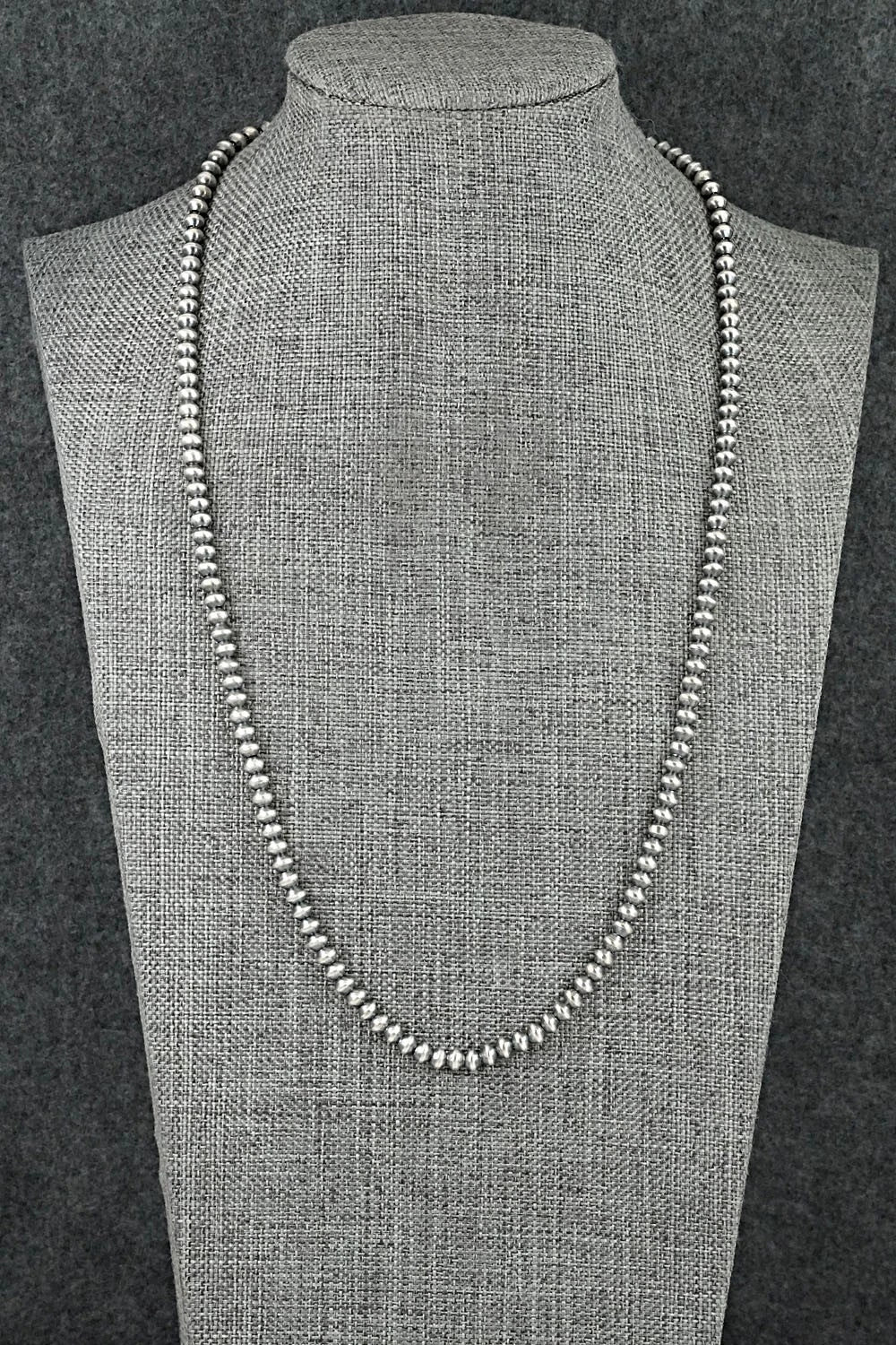 Sterling Silver Navajo Pearl Necklace 20" - Dorinda Mariano