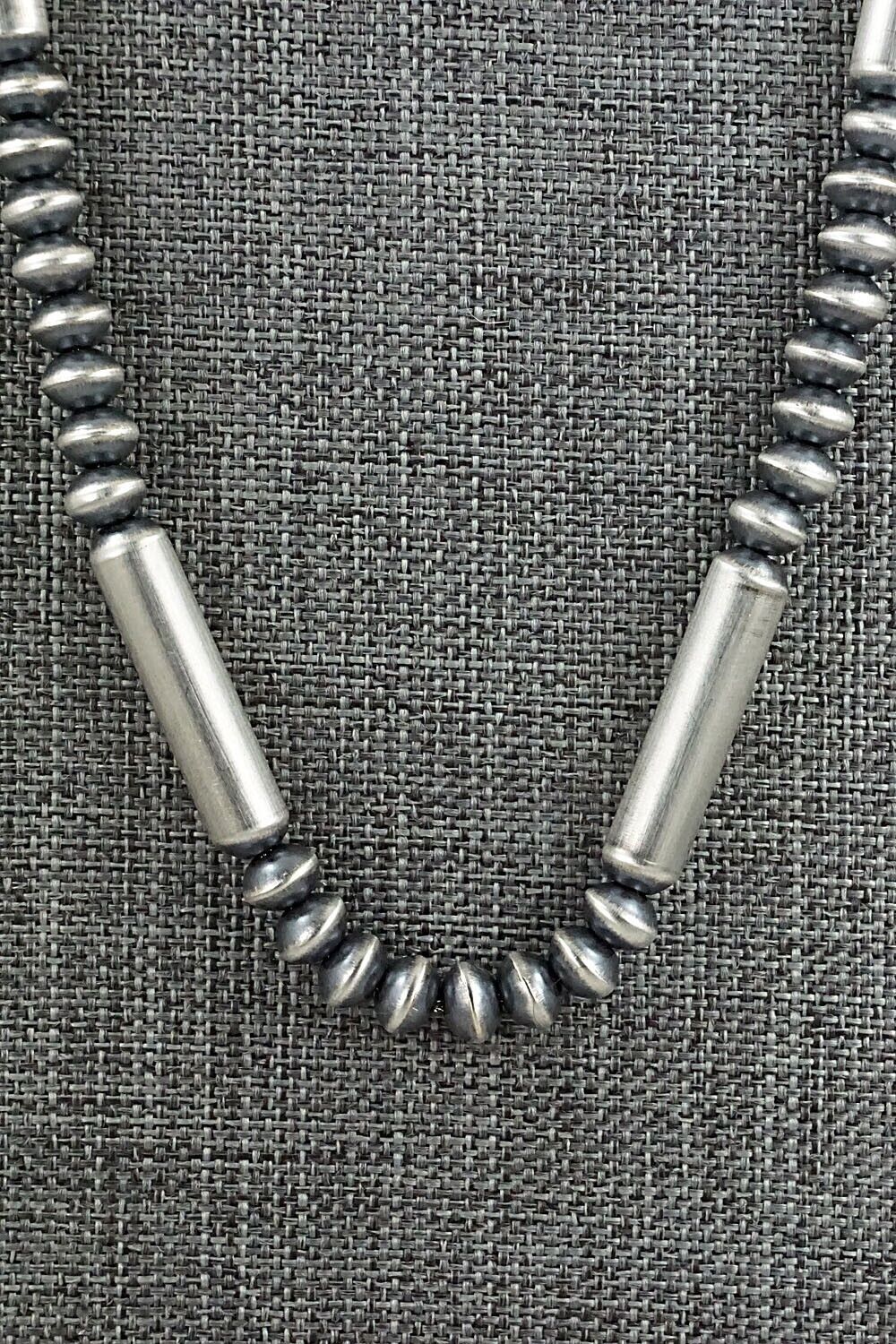 Sterling Silver Navajo Pearl Necklace 22" - Tonisha Haley