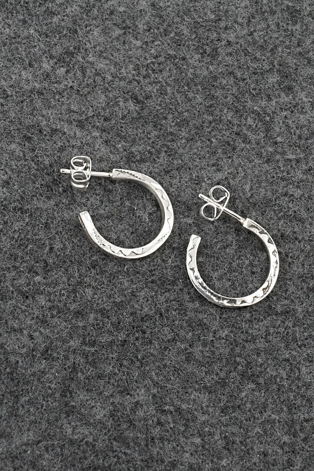 Sterling Silver Hoop Earrings - Elaine Tahe