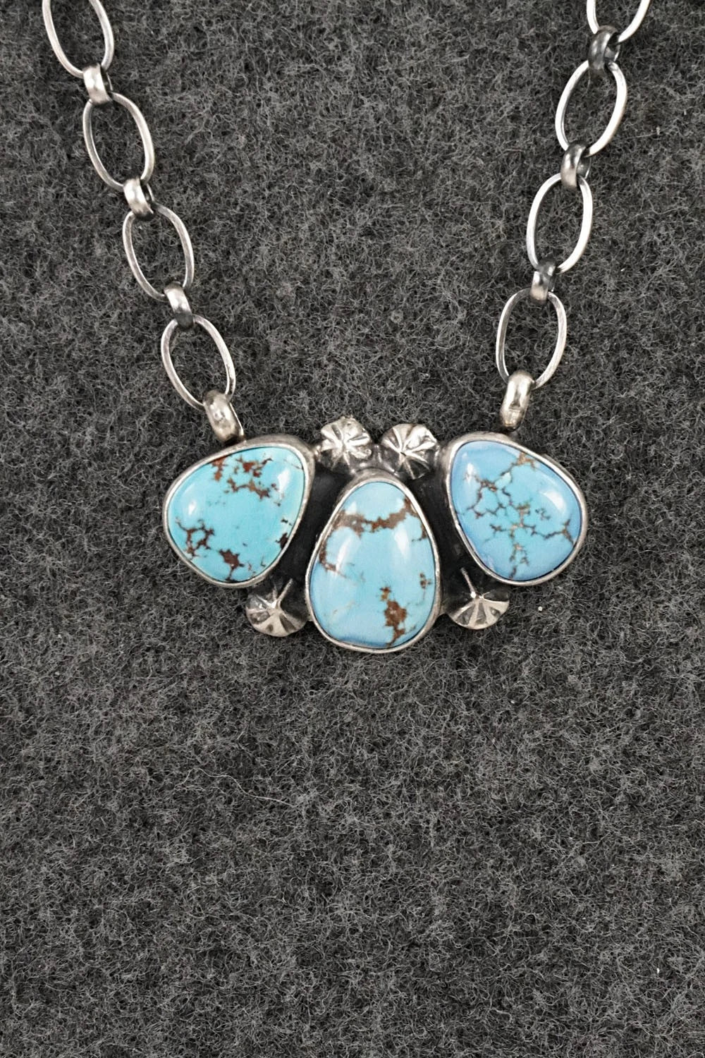 Turquoise & Sterling Silver Necklace - Darrin Livingston