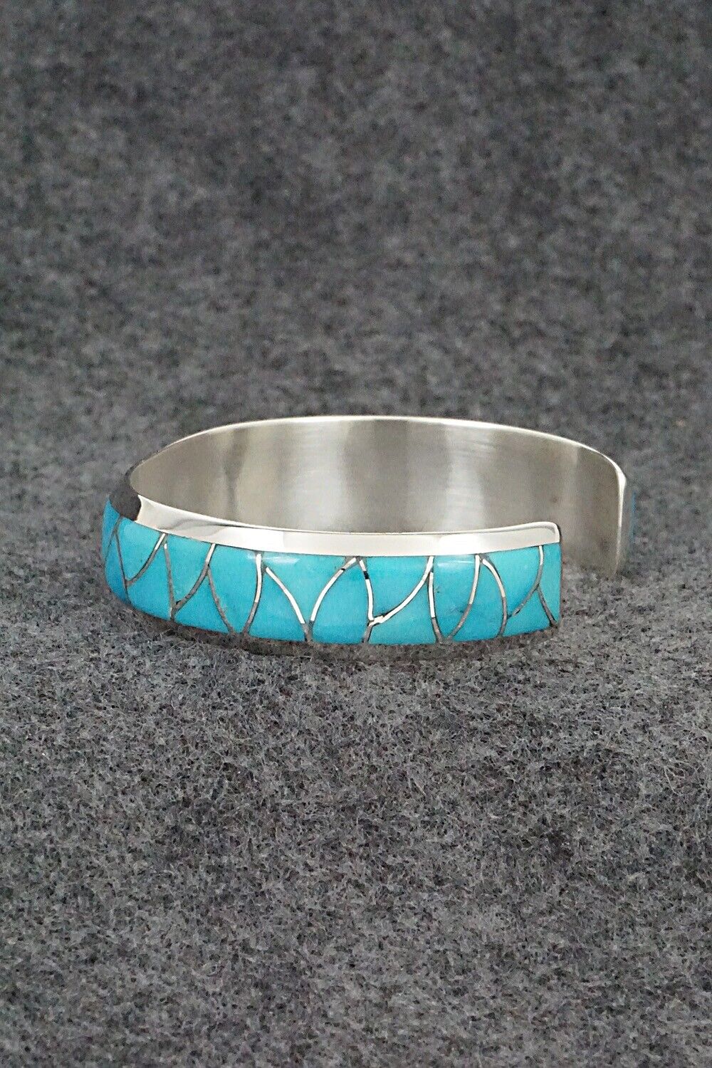 Turquoise & Sterling Silver Inlay Bracelet - Stewart Tucson