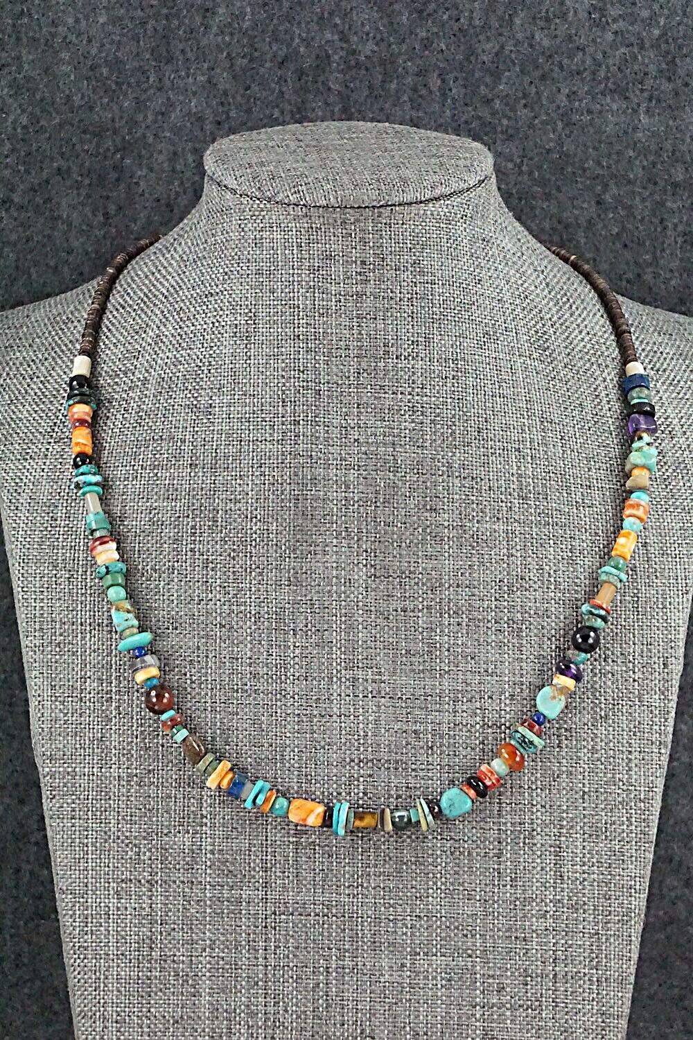 Multi Stone and Sterling Silver Necklace - Helen Tsosie