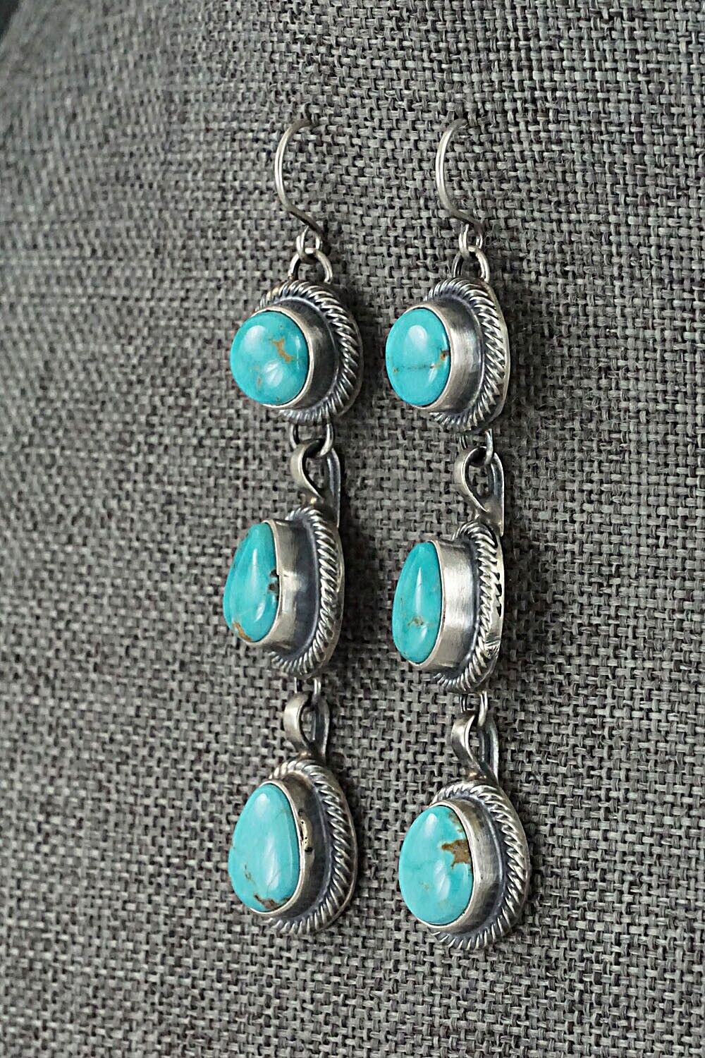 Turquoise & Sterling Silver Squash Blossom Set - Thomas Francisco