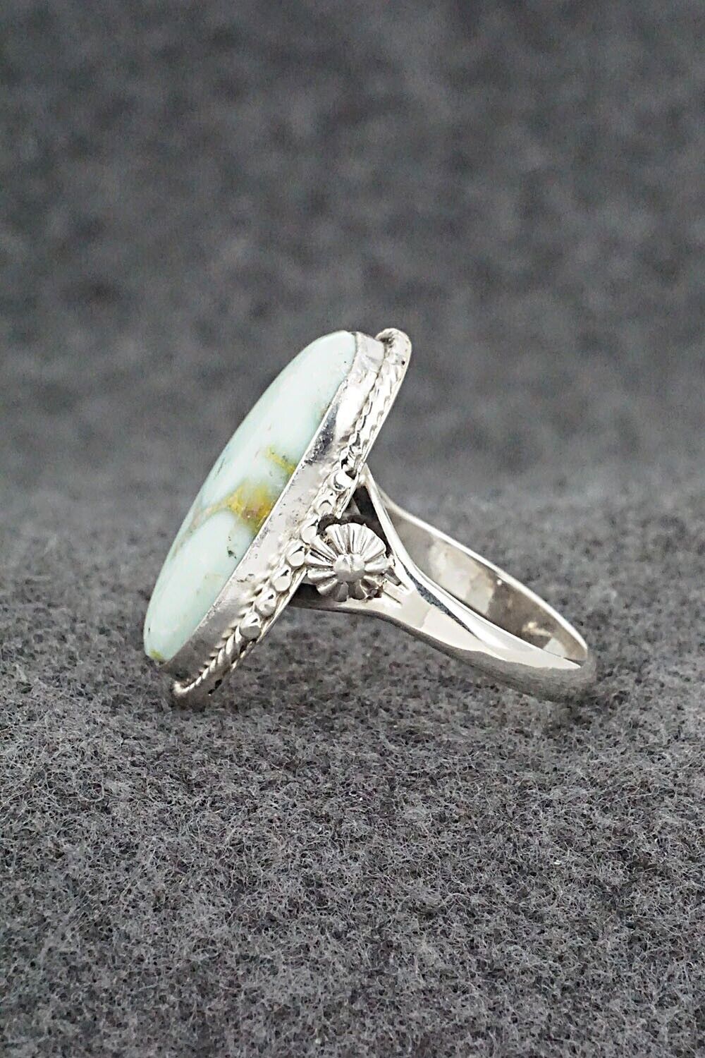 Turquoise & Sterling Silver Ring - Andrew Vandever - Size 8.75